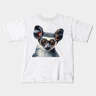 Specs 'n' Squeaks: The Bespectacled Bushbaby Tee Kids T-Shirt